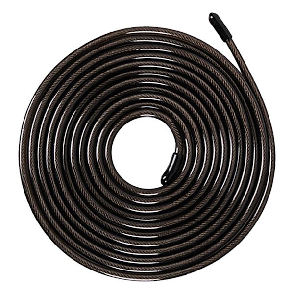 Springtov udskiftningswire 9,8ft sort stålkabel PVC-indpakket anti-sammenfiltring 4,5mm tyk til springtov