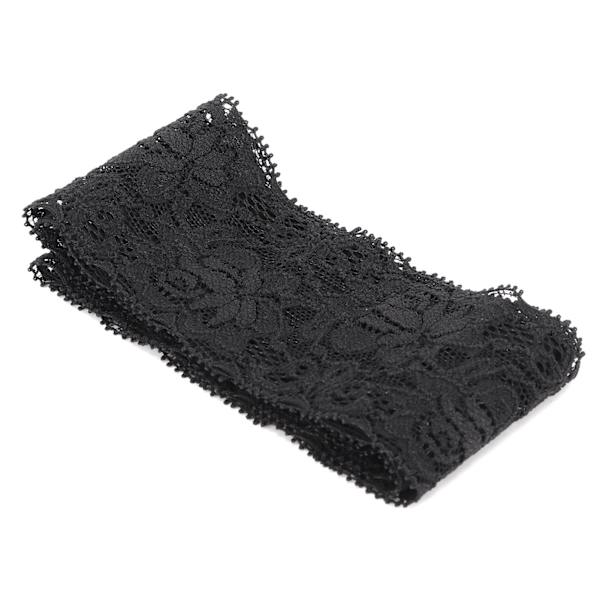 Spetsband i spets för klädtillbehör Dekoration Hantverk DIY-material 10 meter 6 cm bredd Svart