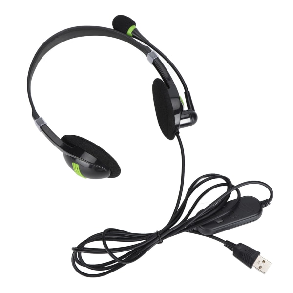 SY440MV Kablet hodesett 3,5 mm/USB Kundeservice Over Ear-hodetelefoner med støyreduserende mikrofonUSB