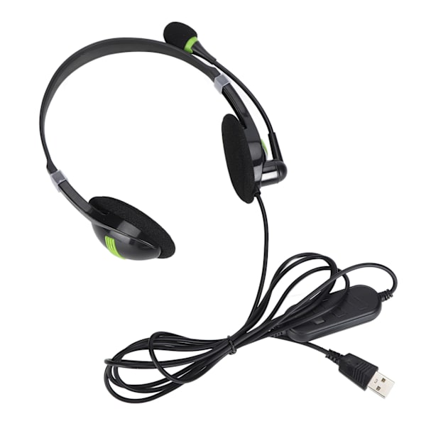 SY440MV Kablet hodesett 3,5 mm/USB Kundeservice Over Ear-hodetelefoner med støyreduserende mikrofonUSB