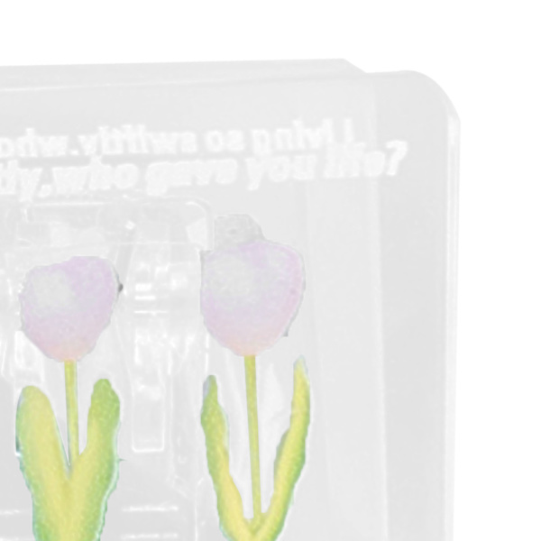 Tulipanmønster akryl Dobbeltsidig fotoklemme - lys rosa