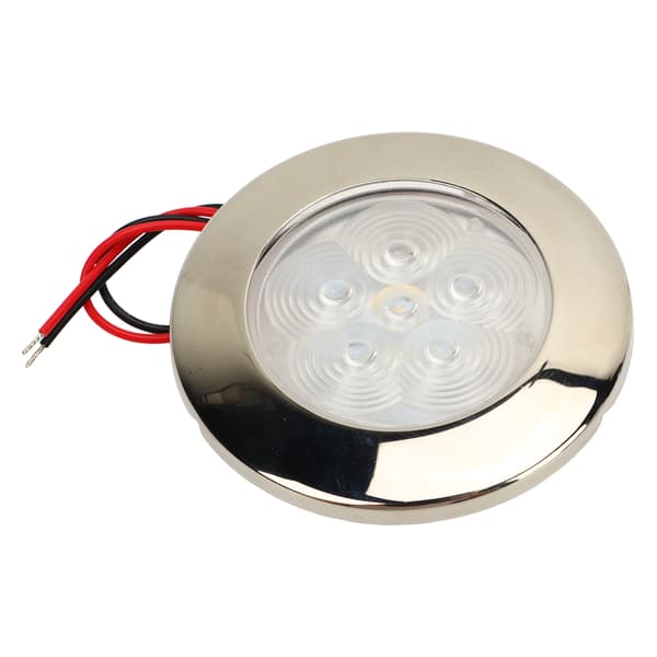 LED Puck Light DC12V RV Båt Tak Infälld Montering Interiörbelysning 1W Solljus Vit 5500‑6300K