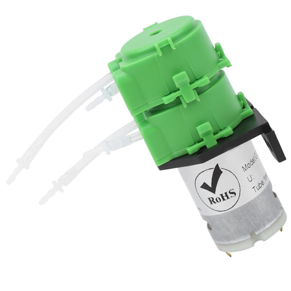 Peristaltisk pumpe Mini Dual Head Dosering Vandcirkulationspumpe 1x3mm til tyktflydende ikke-viskøs væske (DC12V)