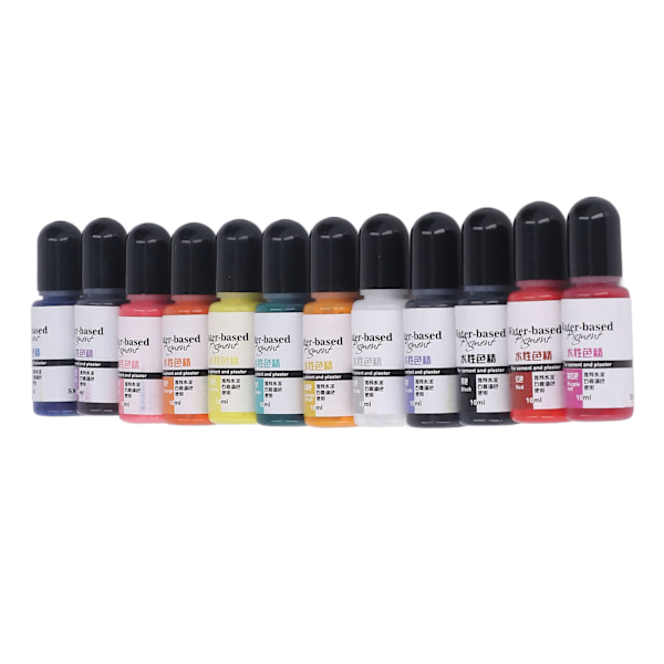 12 färger epoxihartspigment jämnt lyster DIY handgjord epoxihartsfärg för cementgips