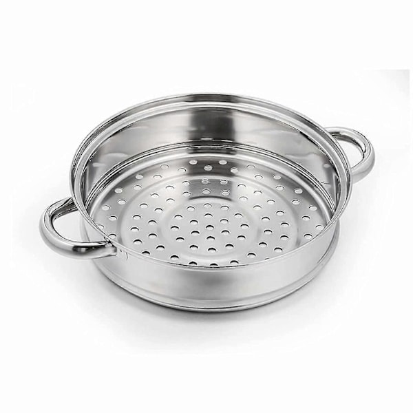 Dampkoker i rustfritt stål med lokk, dobbelkoker