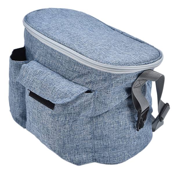 Barnvagnsorganisatör Väska Vattentät Universell Passform Organisatör med Mugghållare för Barnvagn Denim Blå