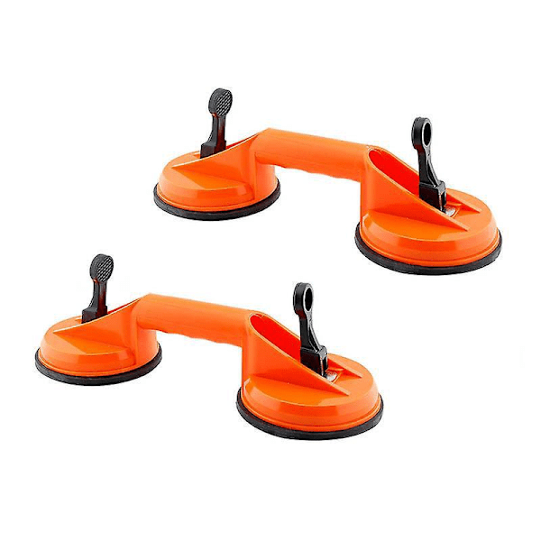 Flisesugekopp, 2 stk 2x 100 kg kapasitet dobbel bilkarosserisugekopp, ergonomiske og sklisikre håndtak, for fliser, glass