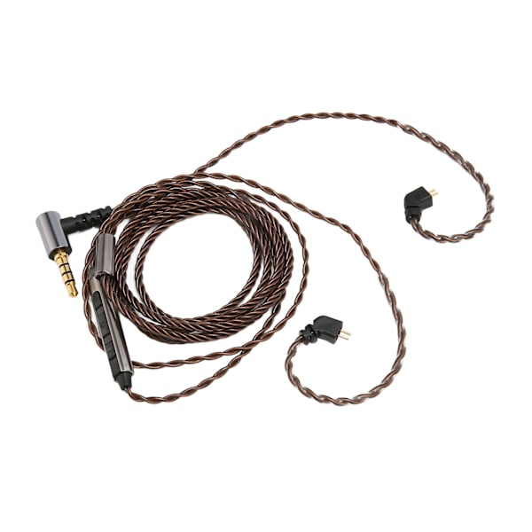 Øretelefonoppgraderingskabel 2 pins 0,78 mm 3,5 mm rettvinklet utskifting av ørepropper med mikrofon for AS10 AS06 ZST ZS3 ES4