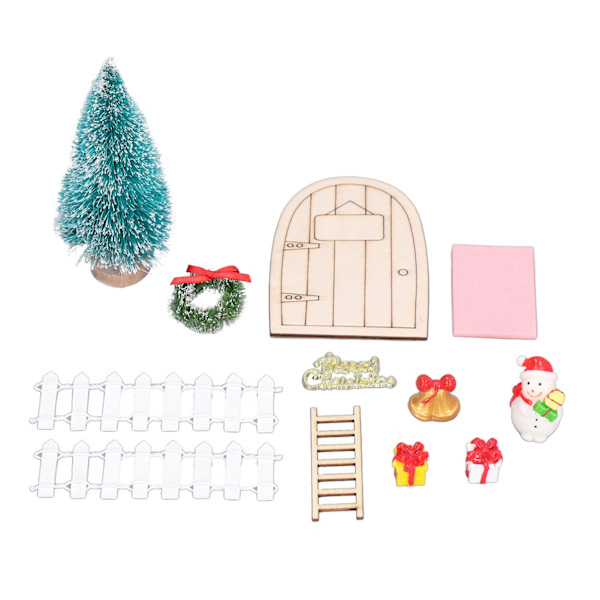 Dukkehus juledekoration 1:12 miniature scene levende form udsøgt design dukkehus tilbehør