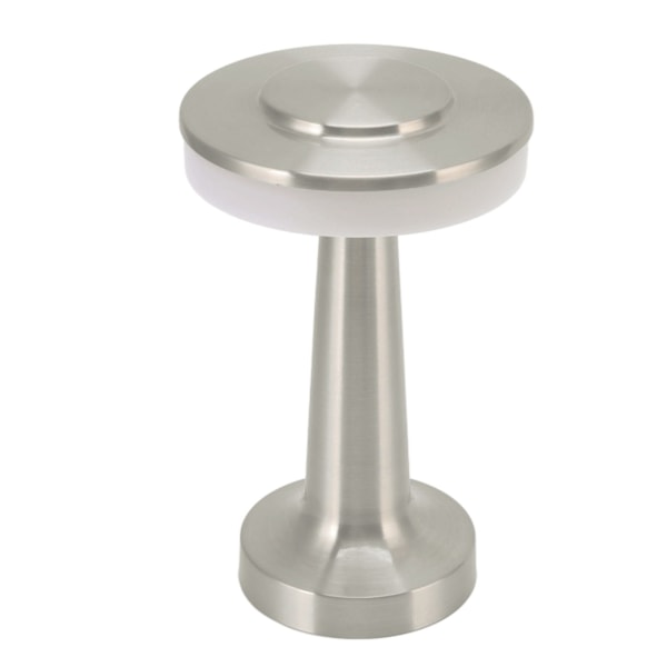 Bärbar LED-bordslampa Retro Touch Control 3 nivåer Färgtemperatur Uppladdningsbar bordslampa Nattlampa för hotell Silver