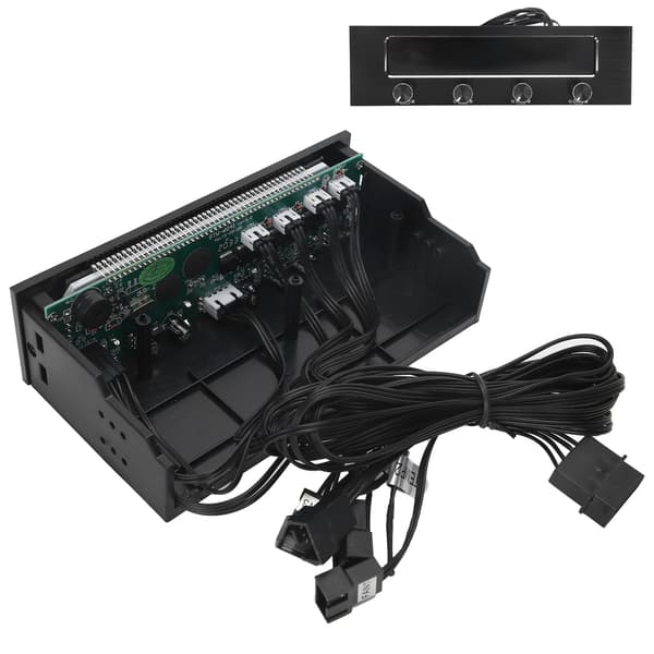 STW‑6041 Blæsercontroller til computer CPU Multifunktionel 4-kanals frontpanel LCD-skærm