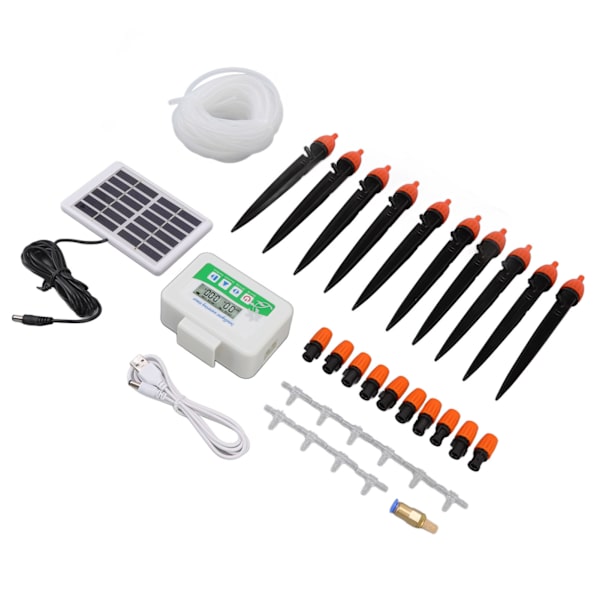 Aurinkokastelulaite Power Sateenkestävä Automaattinen Kastelu 850 ml/min USB portti 2000mAh Akku Vesipumppu Ajastin
