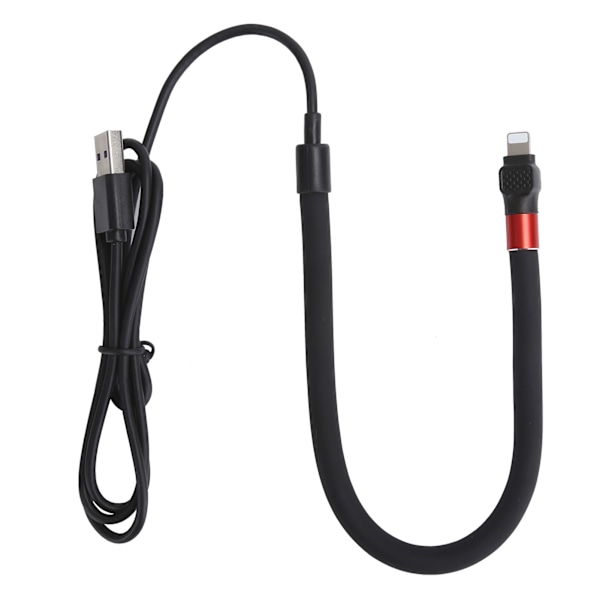 1,2 m datakabel Hurtiglading Bøybar Universal Desktop Telefonholder for IOS-grensesnitt Svart