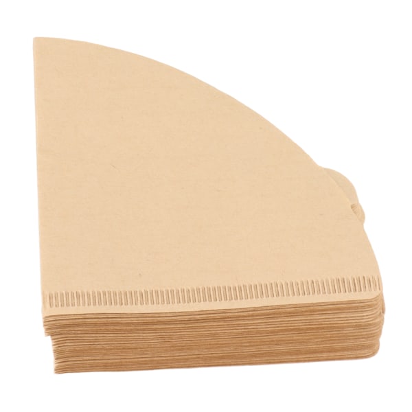 100 stk. engangs kaffefiltre i original farve, kegleformet kaffesil til hjemmet, 2-4 kopper