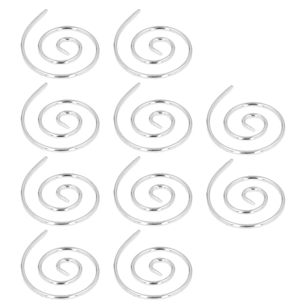 10 st spiral stickningsnålar i rostfritt stål, praktiska cirkulära sjalnålar, syverktyg för tyg, kofta, silver