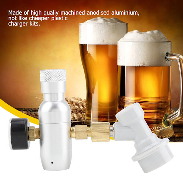 Homebrew CO2 16g Regulator Charger Kit Gas Disconnect Home Fat Beer Kegerator (0-150 PSI)