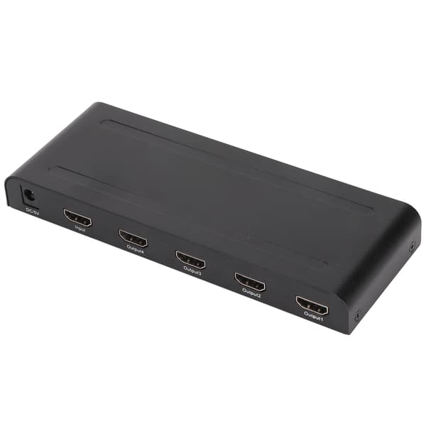 1x4 HD Multimedia Interface Splitter 4K 60hz 4-port HD Multimedia Interface Distributionsförstärkare 100-240VUK-kontakt