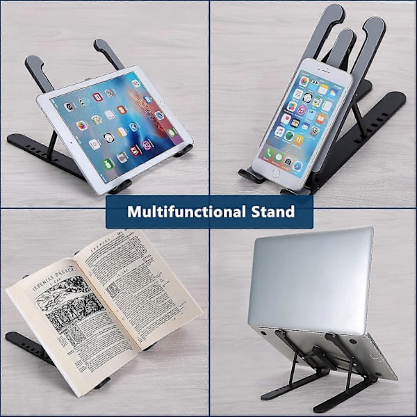 Bærbar laptop stander, justerbar laptop stander egnet til skrivebords notebook stander