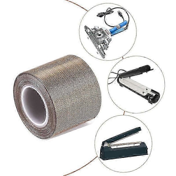 PTFE-tejp/PTFE-tejp kompatibel med vakuumförpackare, hand- och impulssvetsar (5 cm x 10 m)