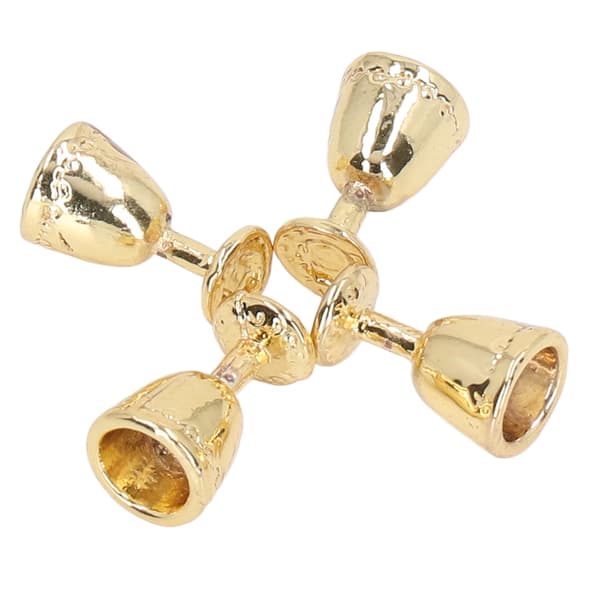 4 stk. Mini Champagneglas Simulation Miniature Champagneglas til 1:12 Dukkehusgylden