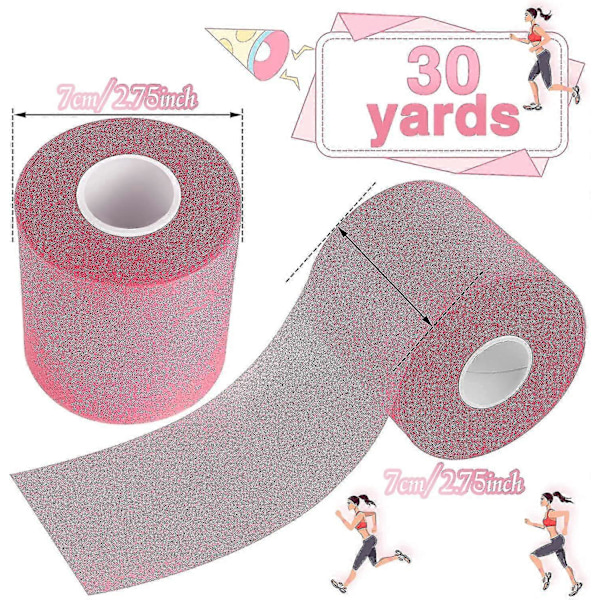 Atletisk Forbindingstape 7 cm x 27,4 meter - Pakke med 3 Khaki