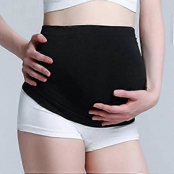Maternity BælteÅndbart og Komfortabelt Mavebånd til Kvinder Abdominal og Rygstøtte 2XL (Sort)