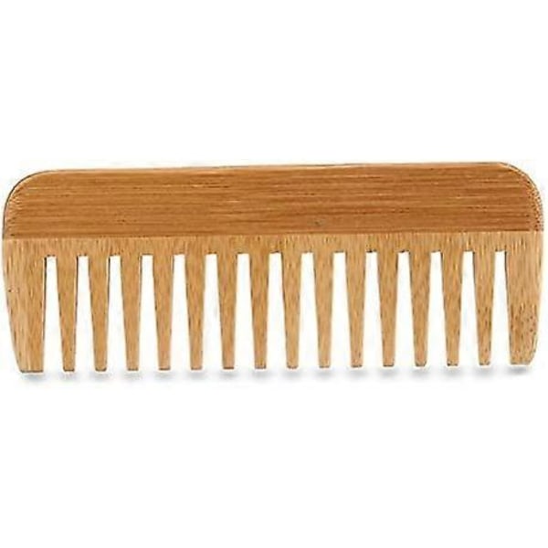 Hårkam av bambu för frisörsalong, böjd fintandad mustaschkam för kvinnor, män och flickor