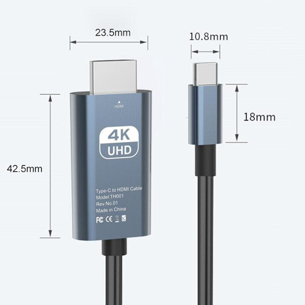 Interface til USB C-kabel Type C til Interface-adapter til computerprojektion