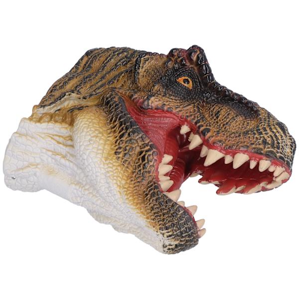 Dinosauriehanddocka i gummi, bärbar, giftfri, hållbar, slitstark, handmålad