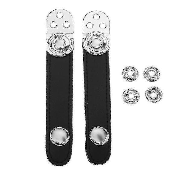 2 Stycken PU Läder Dragspelsbälg Remhållare Spännen Remmar Dragspel Blåsinstrument Delar Tillbehör 7.6cm