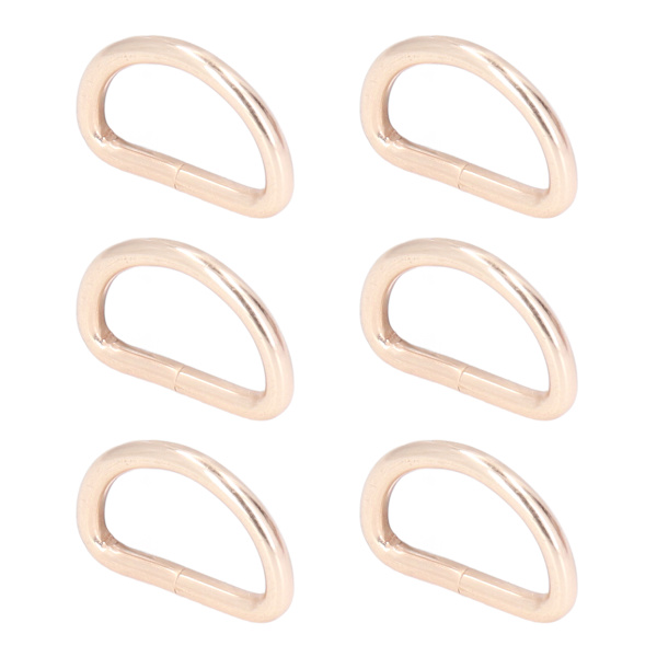 100 stk. D-ringe, robuste, holdbare, blanke, bred anvendelse, farveægte, nem montering, metal D-ringe, guld