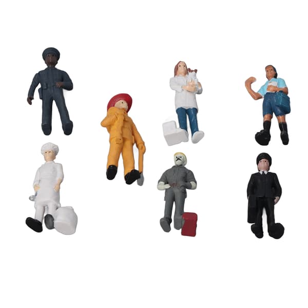 7 stk. simulationskarakter blød plastmodel rollespilsfigur miniaturelegetøj til børn over 3 år