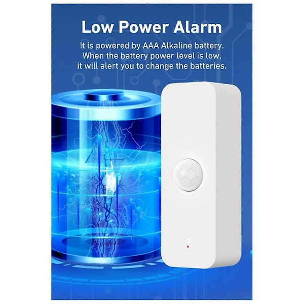 Tuya Wifi Infrarød Sensor Alarm for Menneskekroppen - Tyverialarm