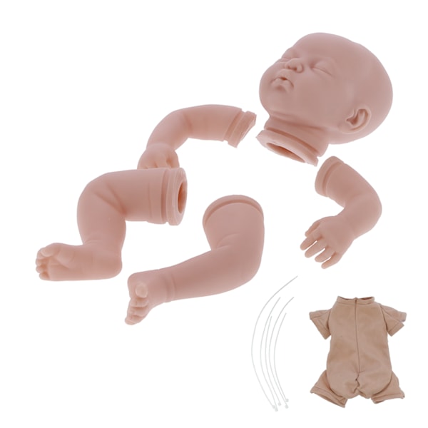 19 tums simulerad omålad Reborn docka kit silikon oavslutad babydocka mögel delar set