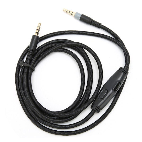Hodetelefonkabel 3,5 mm hann til hann lydkabel med volumkontroll for HyperX Cloud