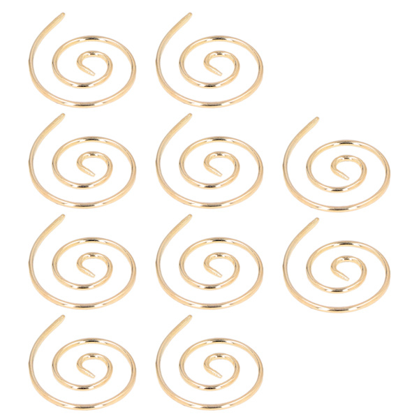 10 stk. spiral strikkepinde i rustfrit stål, praktisk rund sjalnål, syværktøj til klædetrøje, guld