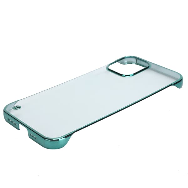 Galvaniserat hårt PC-telefonfodral för Iphone 12Pro Max Halvkant Transparent telefonfodral