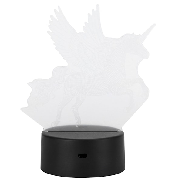 3D Farverig Lyslampe LED Touch Control Dyr Form Kunst Natlys USB Batteri Dual Powered