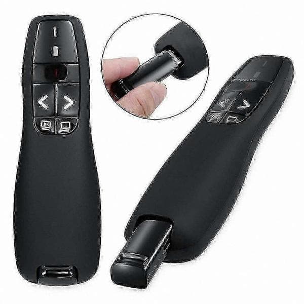 Wireless USB Presenter with Red Laser Pointer for PowerPoint Remote Control and Handheld Presentation Tool