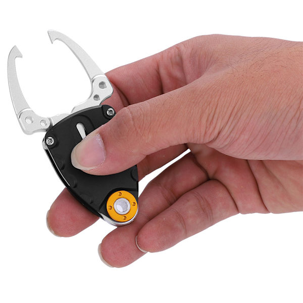 Mini Metal Fish Lip Grip Gripper Clamp Fishing Grabber Tool Accessories (Sort)