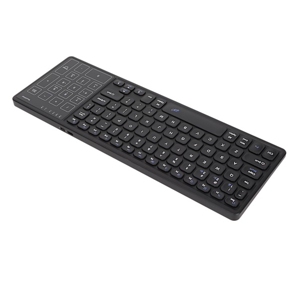 Touchpad Tastatur Numerisk Touchpad 2.4G trådløs USB-mottaker Plug and Play trådløst tastatur med Touchpad Black