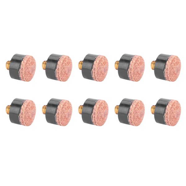 10 stk Biljard Snooker Pool Cue Pole Tip Reservedeler Utstyr Tilbehør (12mm)