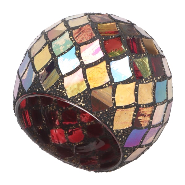 Mosaikkglass telysholder Romantisk dekorativ rød håndlaget sprukket duftlysestake