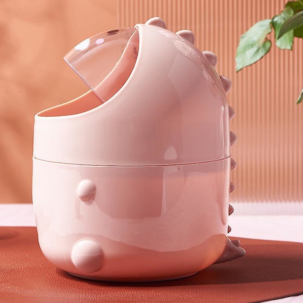 Skrivebords Affaldsspand Med Låg Tegneserieform Affaldskurv Til Kontor Skrivebord 1stk-pink