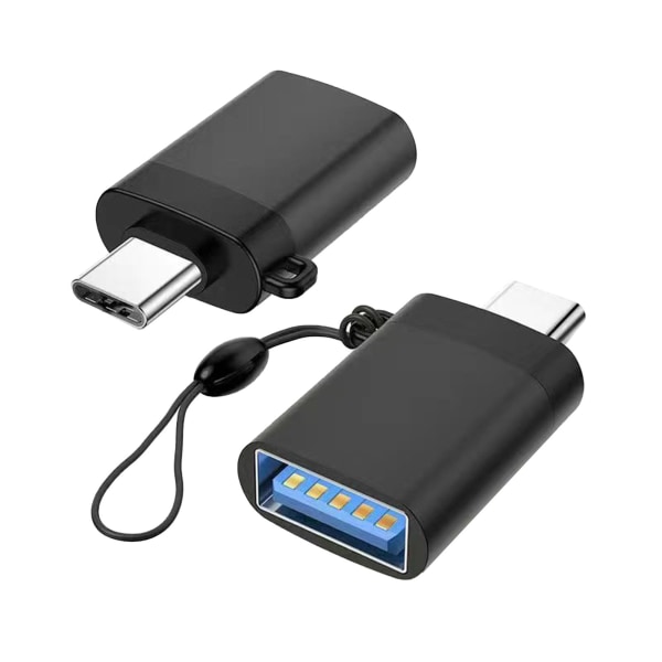OTG Type C Adapter Type C til USB-stik USB 3.0 til tilslutning af mus Tastatur Mobiltelefon U Disk Sort