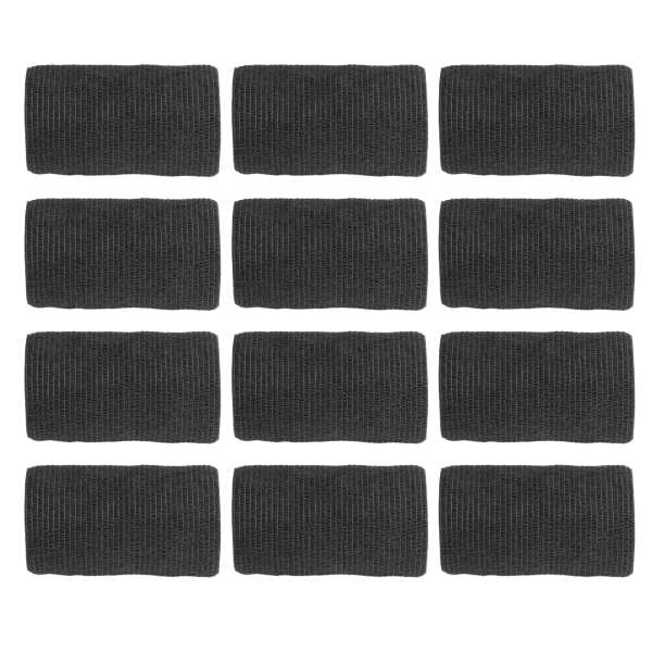 12 kpl sidekääre Natural Latex elastinen itseliimautuva kääre lehmille koirille hevosille 10cm musta