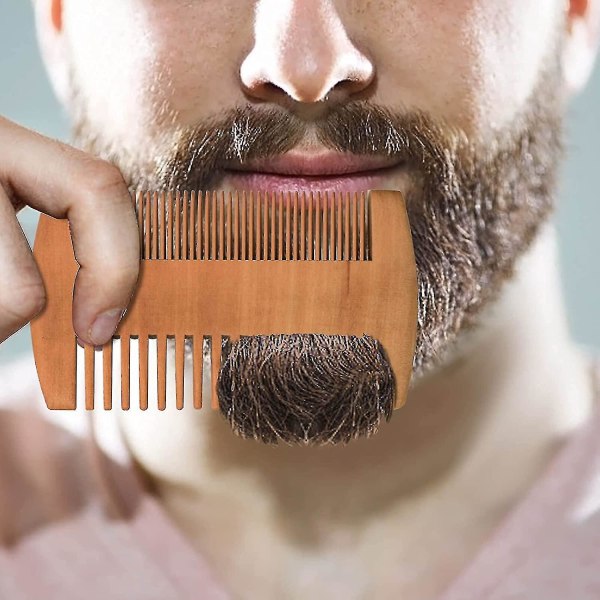Trehårbørste for menn - Antistatisk skjeggpleieverktøy