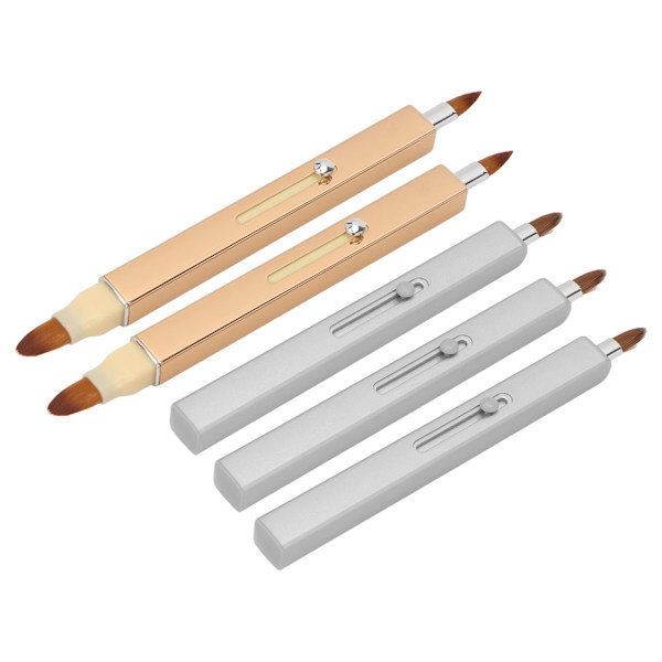 Infällbar läppborste Dubbel- och enkeländad nylon Portable Lip Makeup Brush