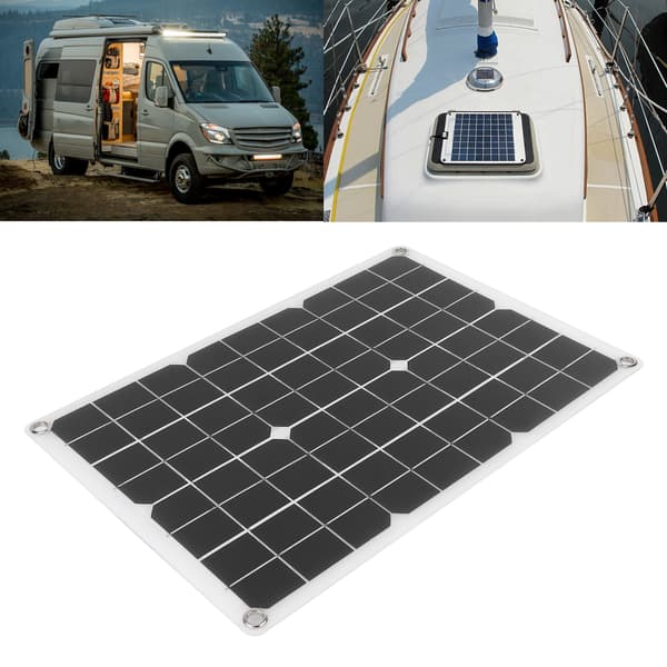 50W Sammenleggbart Solcellepanel Monokrystallinsk Celle Dobbel USB-lader for Bil RV Yacht Utendørs Lading