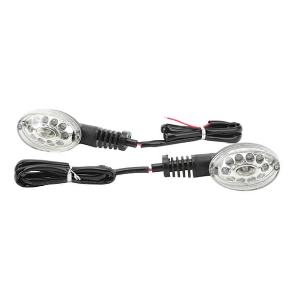 2PCS Motorcykel Fram och Bak Blinkers DC 12 V LED Blinkers Indikatorljus Ersättning För NINJA 250R 2008‑2012 Transparent